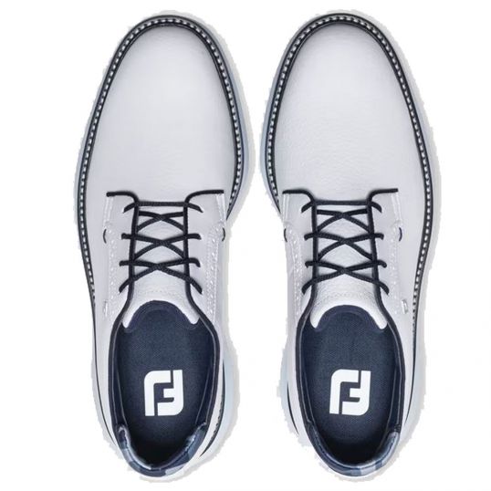 FJ Traditions Mens Golf Shoes White/Navy/Blue