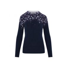 Engineered Zen Floral Printed Ladies Sweater Black Iris