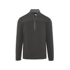 Lightweight 1/4 Zip Mixed Media Pullover Asphalt