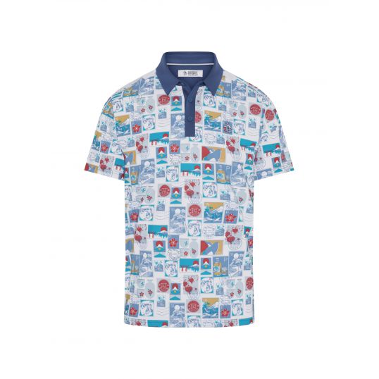 Petes Stamp Roadmap Polo Bright White