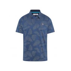 All Over YD Botanical Jacquard Polo True Navy