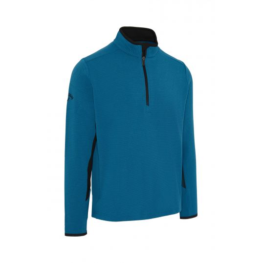 Blocked 1/4 Zip Pullover Blue Sapphire