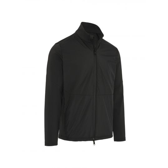 Mixed Media Full Zip Jacket Caviar