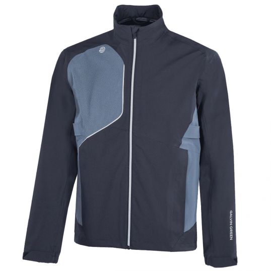 Ames Mens Waterproof Jacket Navy/Moonlight Blue