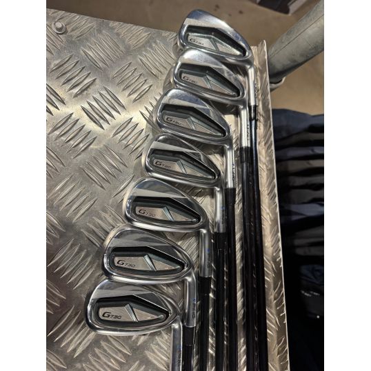 G730 Irons Graphite Shafts Right Regular Recoil Dart F3 5-PW+W Crossline Black (Used - 4 Star)
