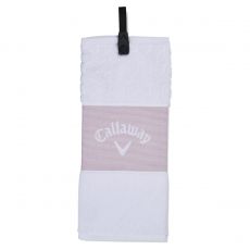 Trifold Towel Mauve/White