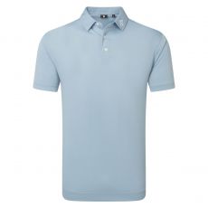 Stretch Pique Solid Polo Chambray