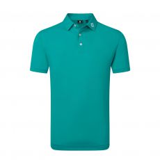 Stretch Pique Solid Polo Tile Blue