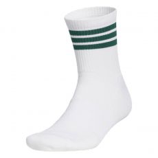 3 Stripe Half Crew Socks White/Green