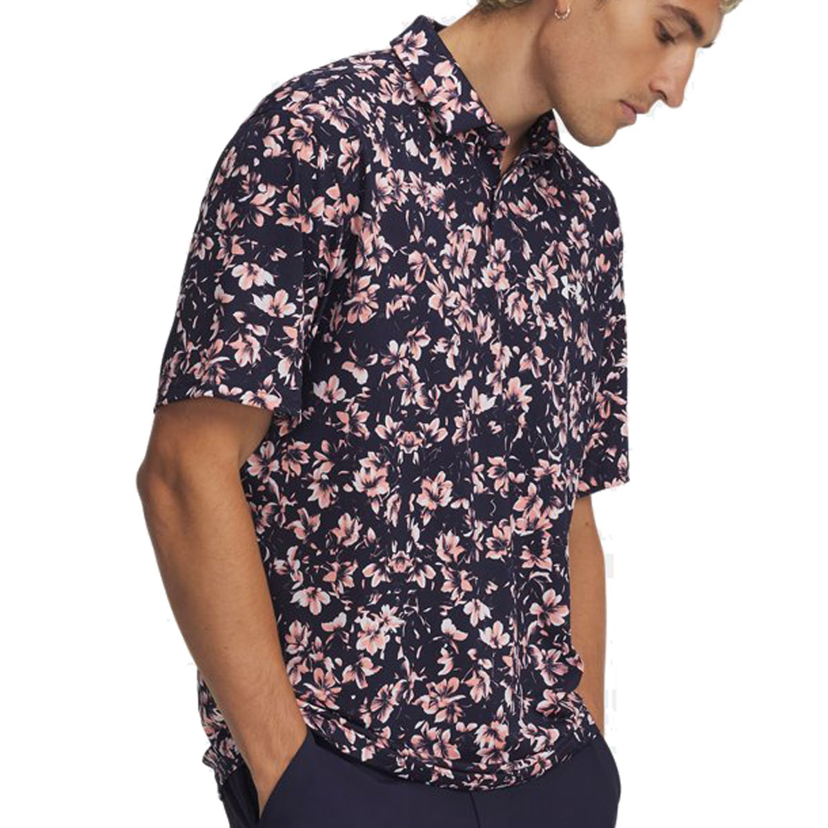 Product Image for Matchplay Printed Polo Navy/Posh Pink/White