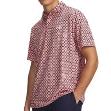 Matchplay Printed Polo Posh Pink/Navy/White