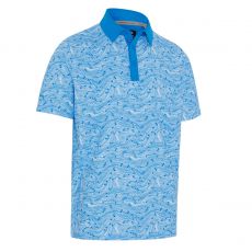 Hex Marble Polo Brilliant Blue