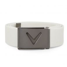 V Logo Web Belt Bright White