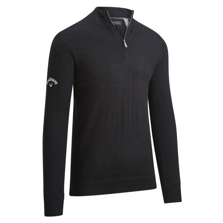Callaway Windstopper 1/4 Zip Sweater Black Ink Midlayer