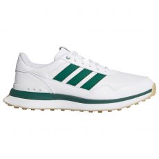 S2G Leather Mens Golf Shoes White/Green/Gum