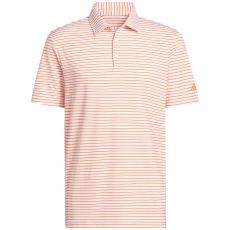 Performance 2 Colour Stripe Polo White/Dusky Orange