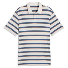 Cloudspun Stripe Polo Warm White/Dark Indigo