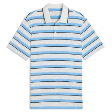 Cloudspun Stripe Polo Warm White/Team Light Blue
