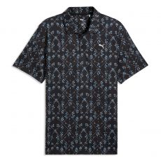 Cloudspun Argyle Bloom Polo Black/Rose Blossom