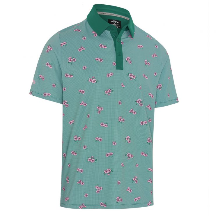 Callaway Azalea Gingham Print Polo Shirt