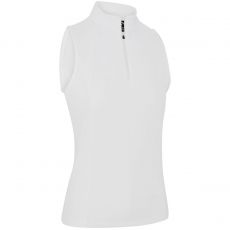 Rib Play Ladies Sleeveless Shirt Brilliant White