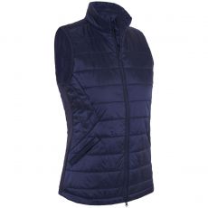 Quilted Puffer Ladies Vest Peacoat