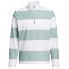 Rugby Stripe Quarter Zip Sweater Wonder Sage/White