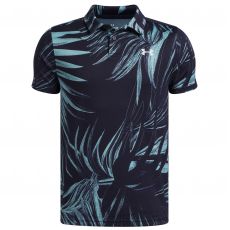 Matchplay Printed Junior Polo Navy/Blue Haze