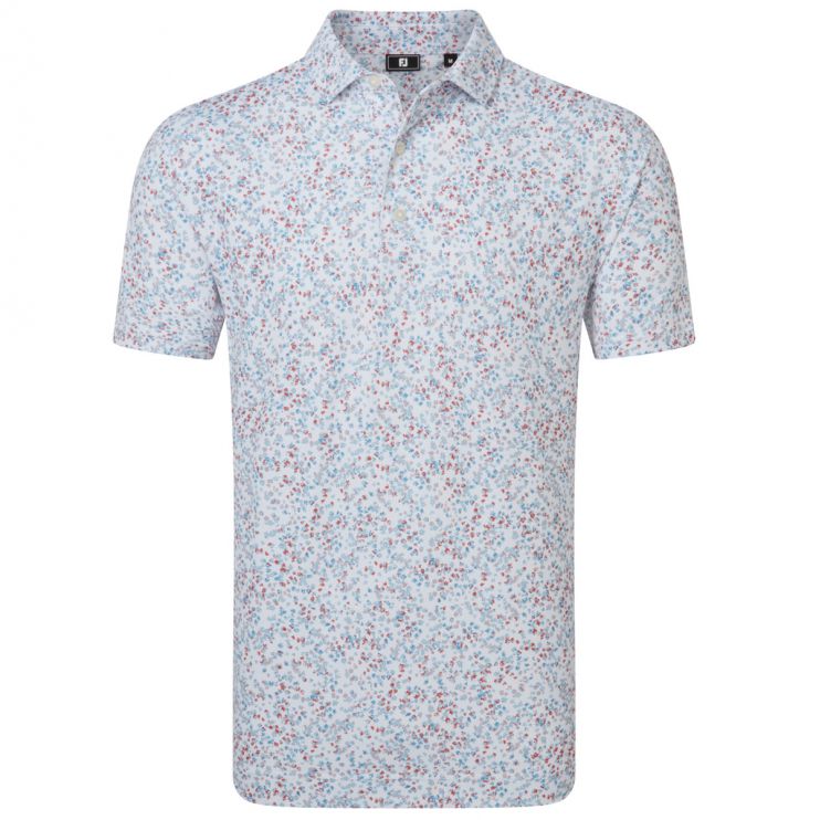 FootJoy FootJoy Watercolour Floral Print Pique Polo Shirt