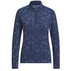 ULTIMATE365 Cool Feeling Printed 1/4 Mock Neck Top Collegiate Navy