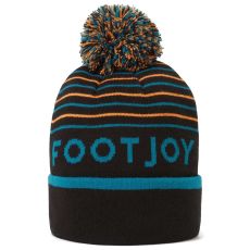 FJ Striped Bobble Hat Mens One Size Fits All Black/Storm/Flame