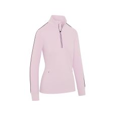 Midweight Textured Ladies Sweater Cherry Lilac Heather