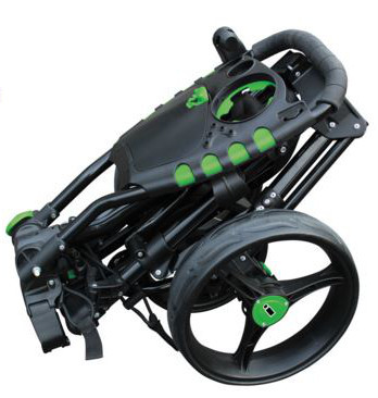 One 3 Wheel Compact Trolley Black/Green