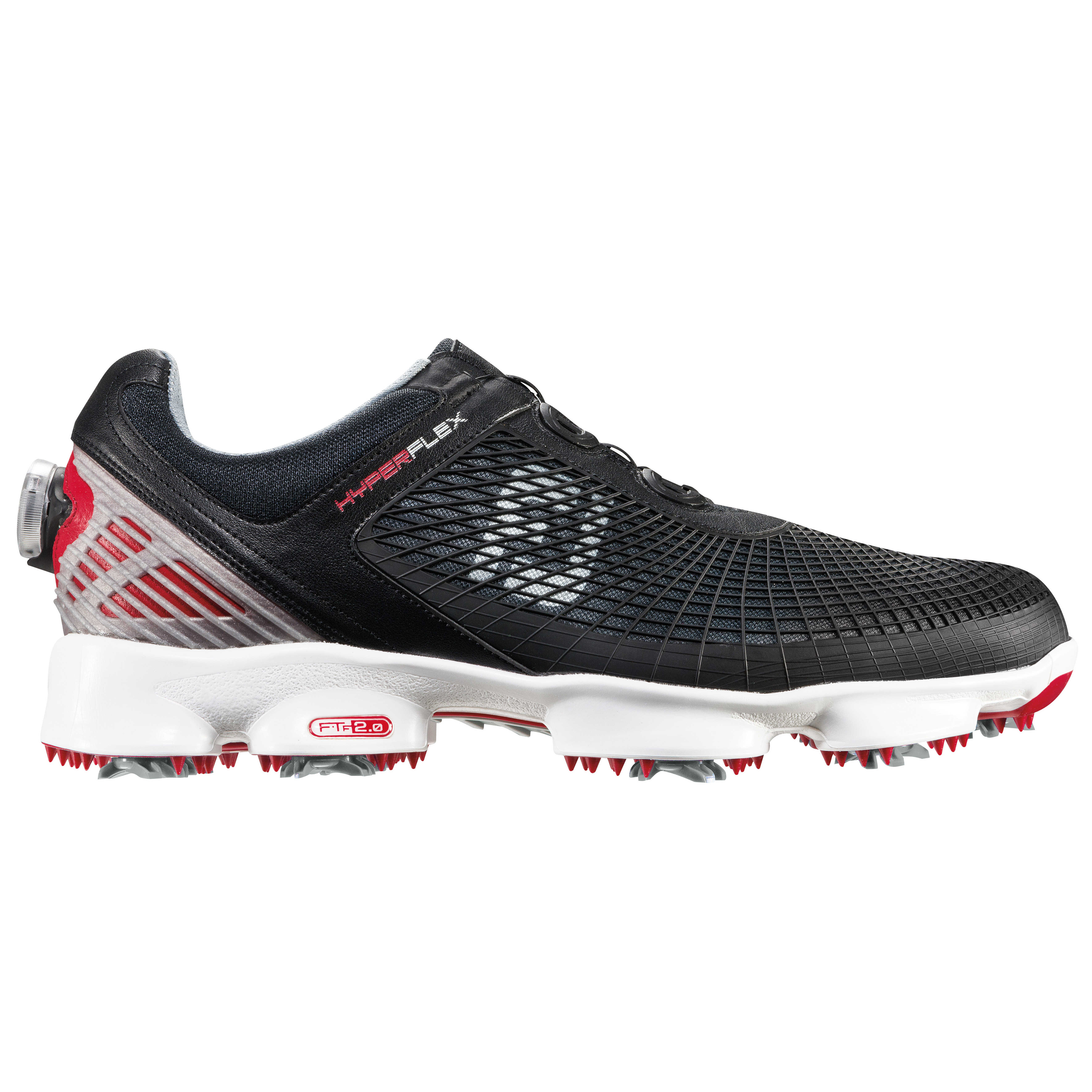 Product Image for Hyperflex BOA Mens Golf Shoes Black/Red 2016