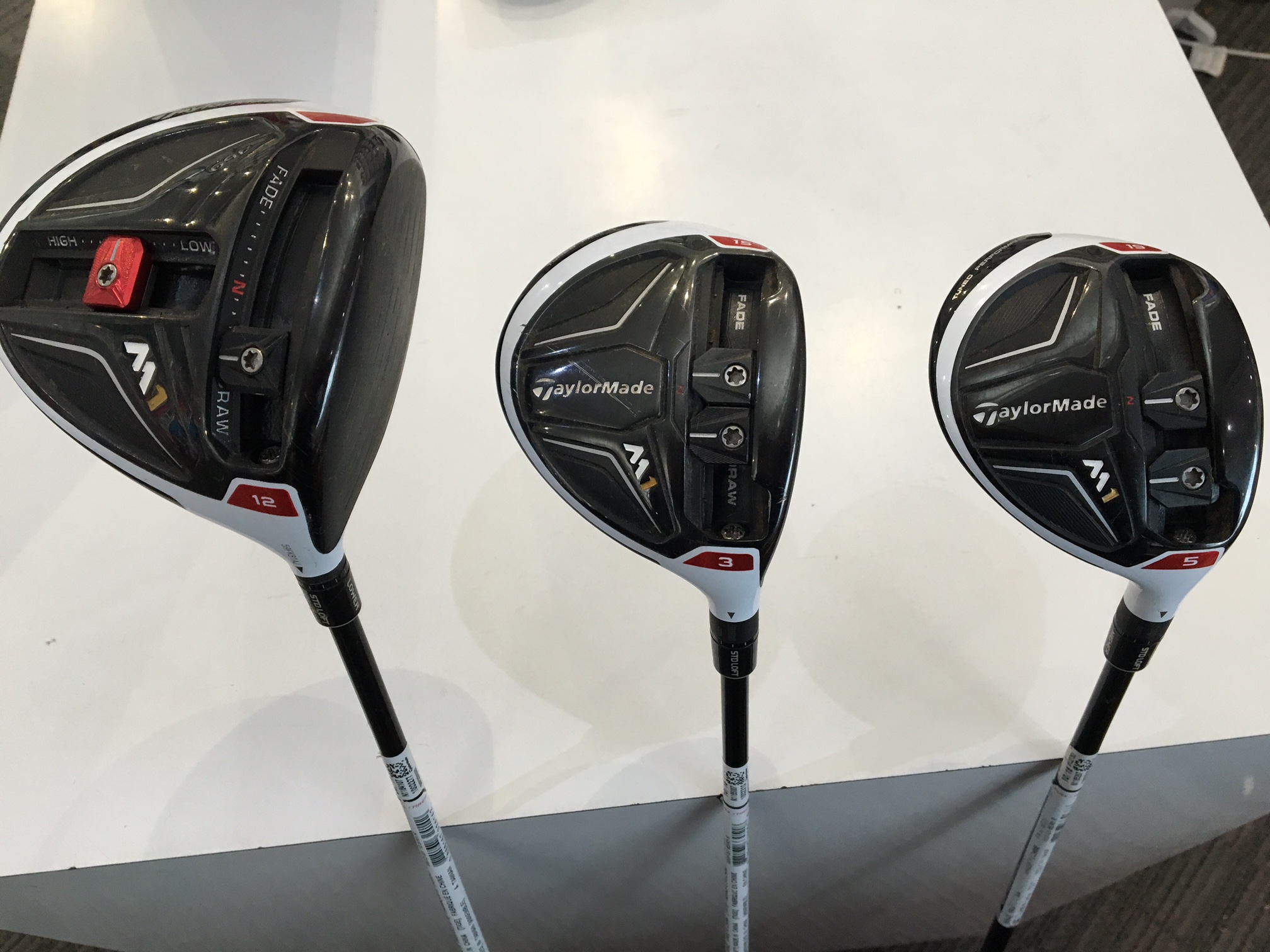 Product Image for M1 Driver 3 & 5 Wood Right Regular Fujikura Pro 12 3 Wood-15 Degree 5 Wood-19 Degree (Used - Excellent)