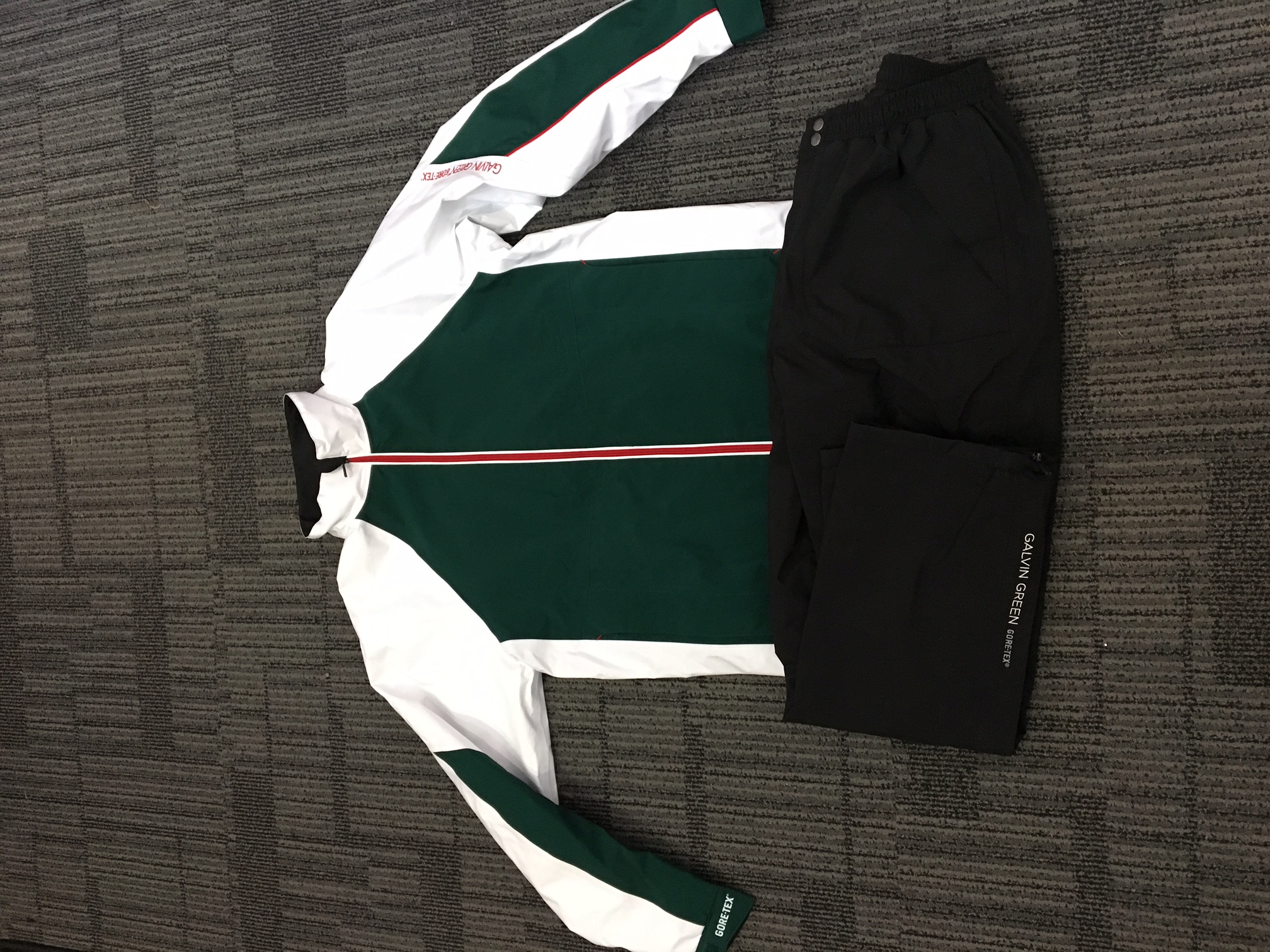 Product Image for Amos Jacket and Alf Trousers Mens Green/White Large Black Large (Ex display)