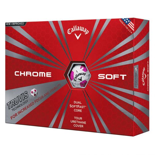 Chrome Soft Truvis Golf Balls Pink