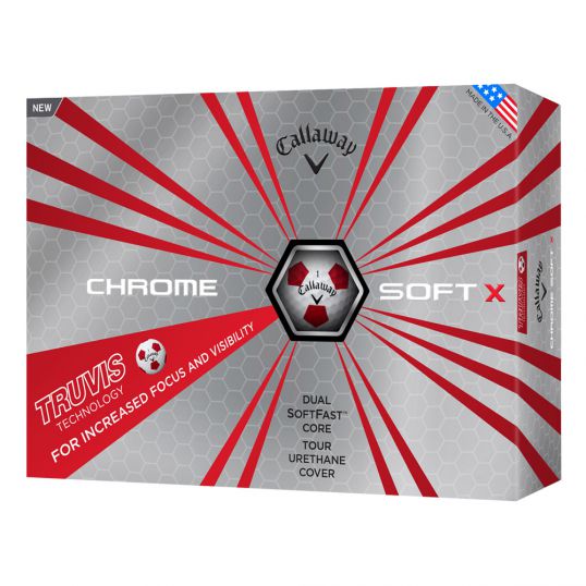 Chrome Soft X Truvis Red Golf Balls 2017