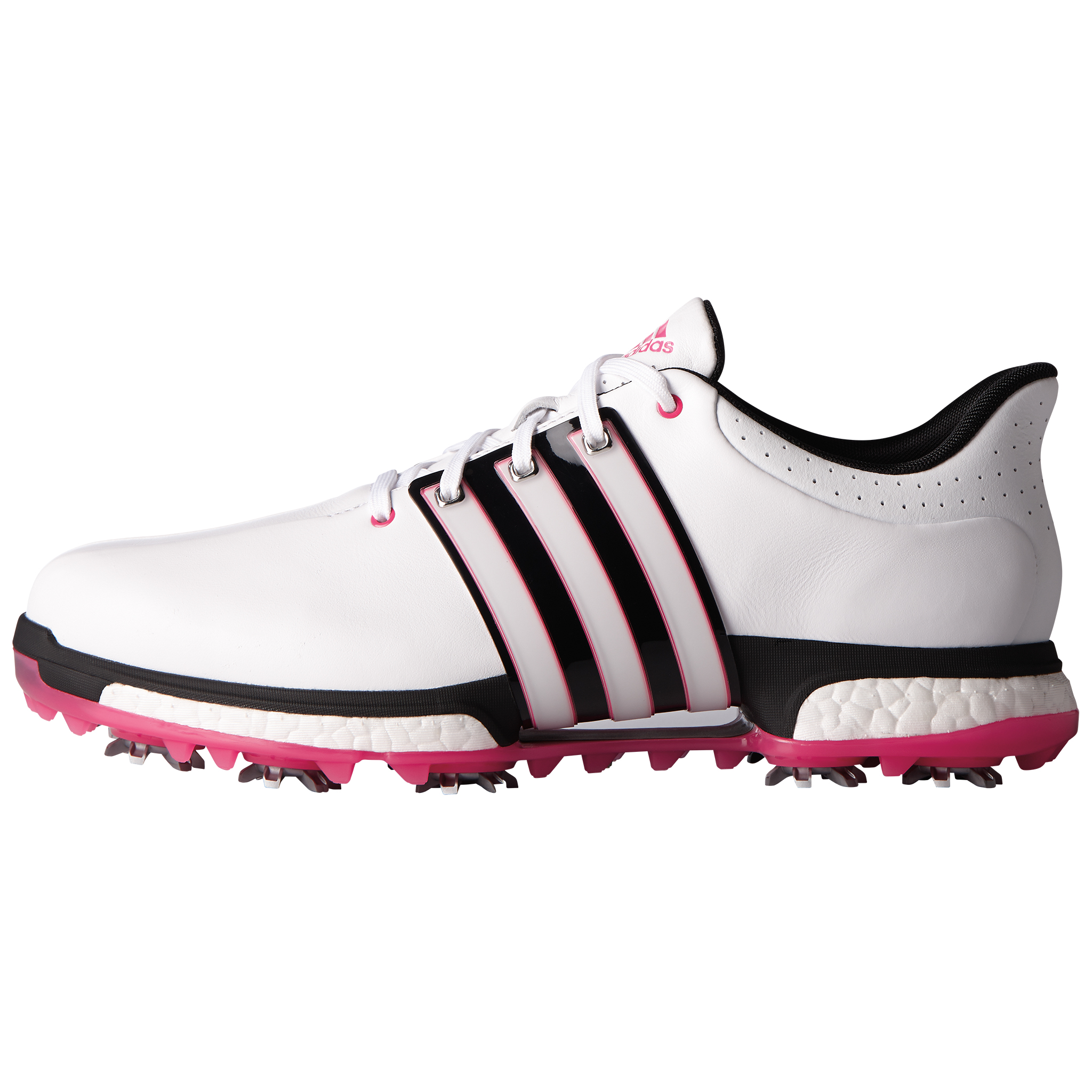 Product Image for Tour 360 Boost Mens Golf Shoes White/Black/Pink
