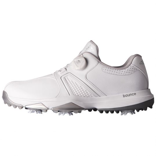 Adidas 360 Traxion BOA Mens Golf Shoes White & Silver