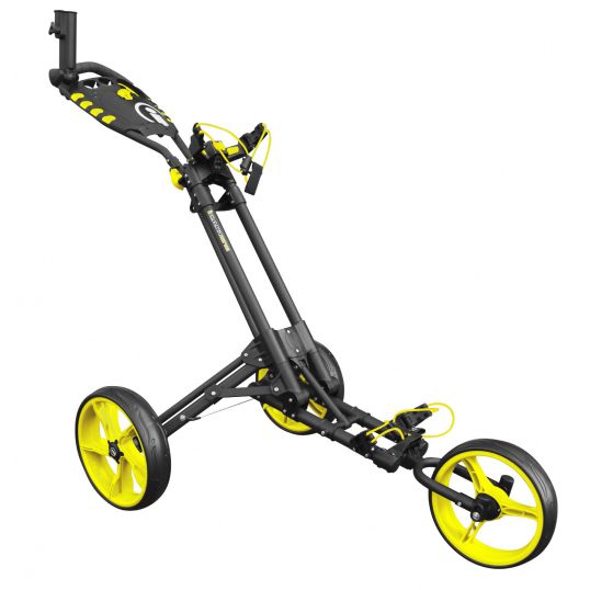 One 3 Wheel One Click Trolley Grey/Yellow