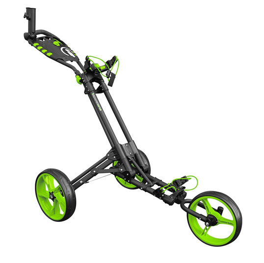 One 3 Wheel Compact Trolley Grey/Green