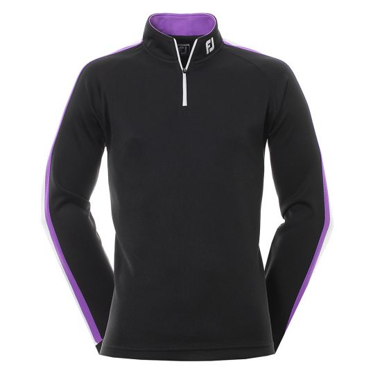 Textured Chill Out Pullover Black/Violet/White