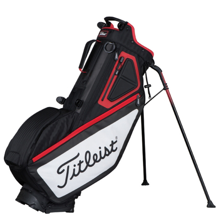 Players 5 Stand Bag Black/White/Red