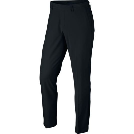 Flat Front Stretch Woven Pant Black