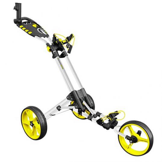 One 3 Wheel One Click Trolley White/Yellow