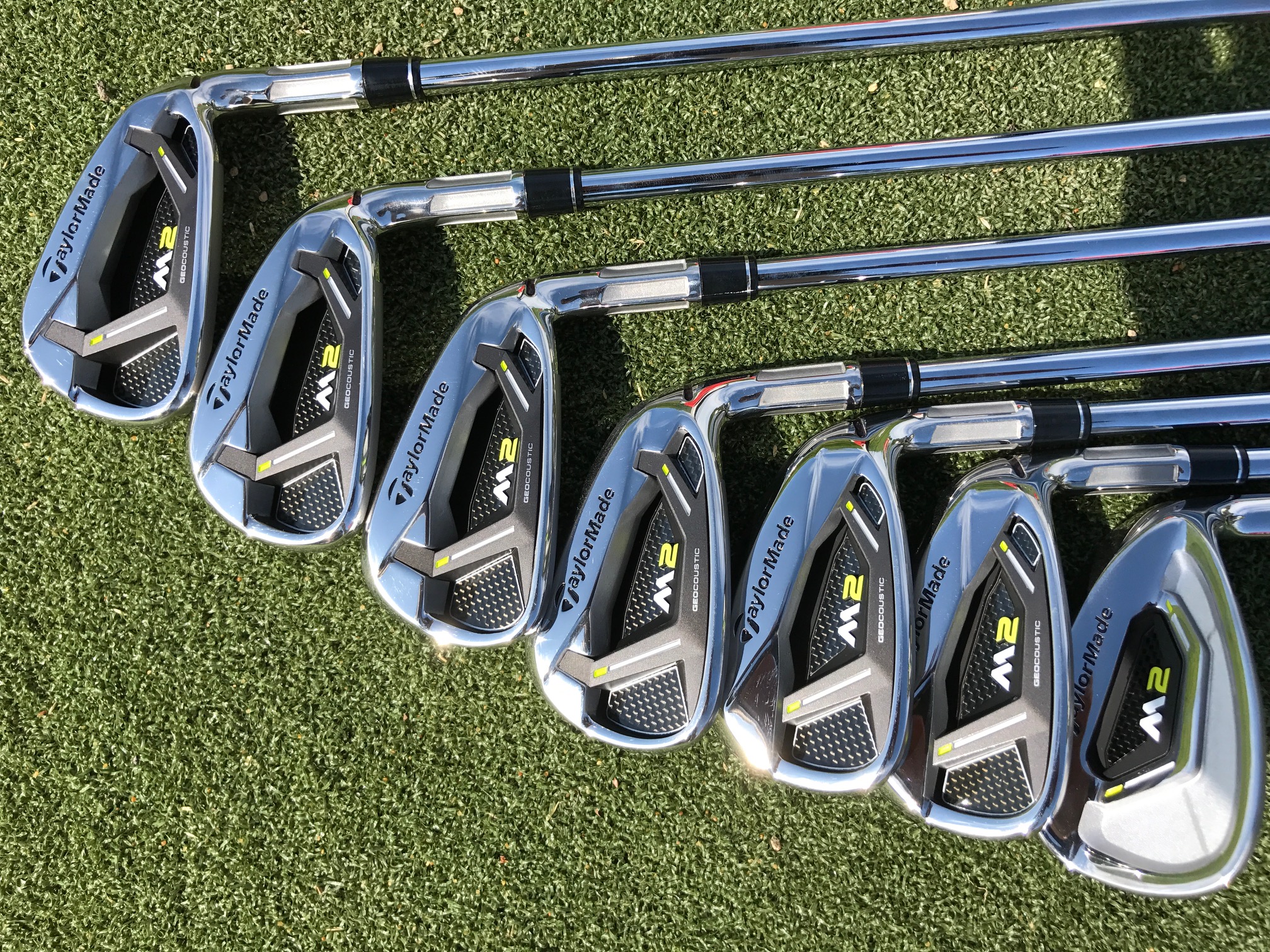 TaylorMade M2 Irons Steel Shafts 2017 Right Regular Reax 88