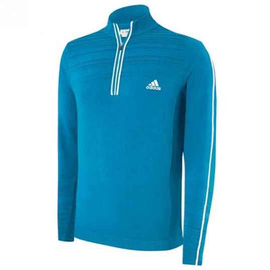AdiPure Long Sleeve Half Zip Sweater AeroBlue