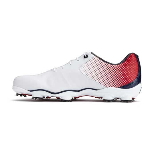 Footjoy DNA Helix Mens Golf Shoes White/Red/Blue | Mens Golf Shoes at ...