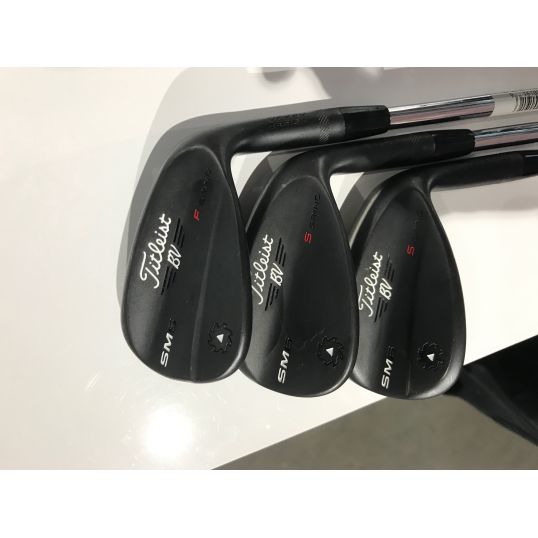 3 x Vokey SM6 Black Wedges Right Vokey Wedge Wedge 50 8 54-10 58-10 (Used - Excellent)